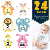 12PCS Month Stickers Baby Photography Milestone Paper Made Cards Newborn-TB00791-Veeddydropshipping